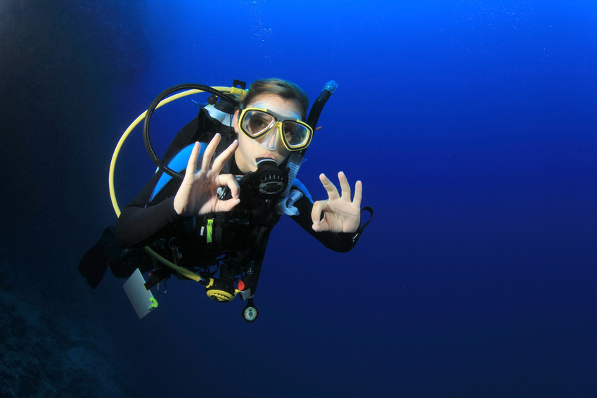 Young Woman Scuba Diver