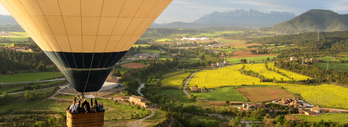 planes originales en Barcelona: vuelo en globo