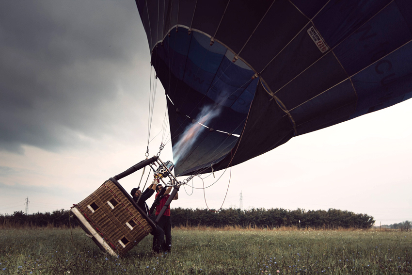 Partes de un globo aerostático: quemador