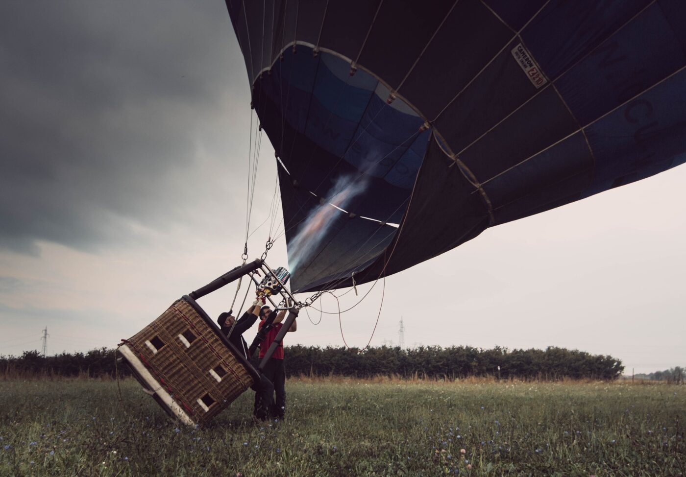 Quemador globo aerostático: despegue