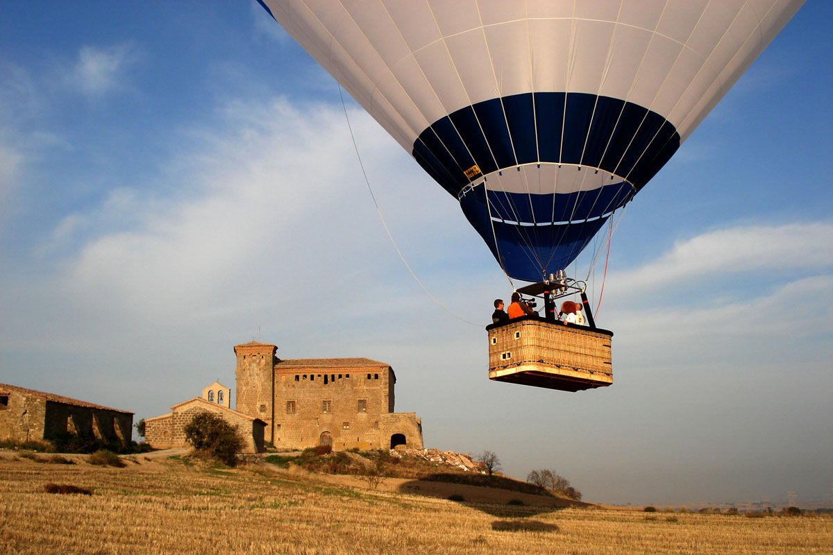 Nacelle de montgolfière : nacelle lors d'un vol