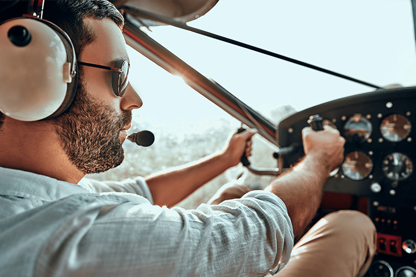 Viaje en avioneta: Piloto