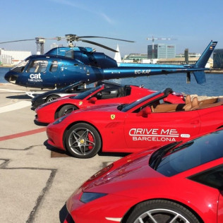 Vuelo en Helicóptero y Ruta en Superdeportivo para dos (Barcelona)