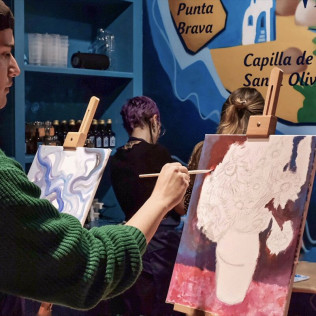 Taller de Pintura con barra libre de Vermut en Las Vermudas University (Barcelona)