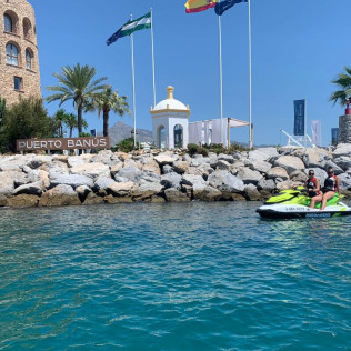 Excursión guiada 1 hora en moto de agua biplaza (Marbella, Málaga)
